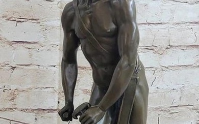 Ancient Rome Legion Solider Bronze Statue - 21" x 7.5"