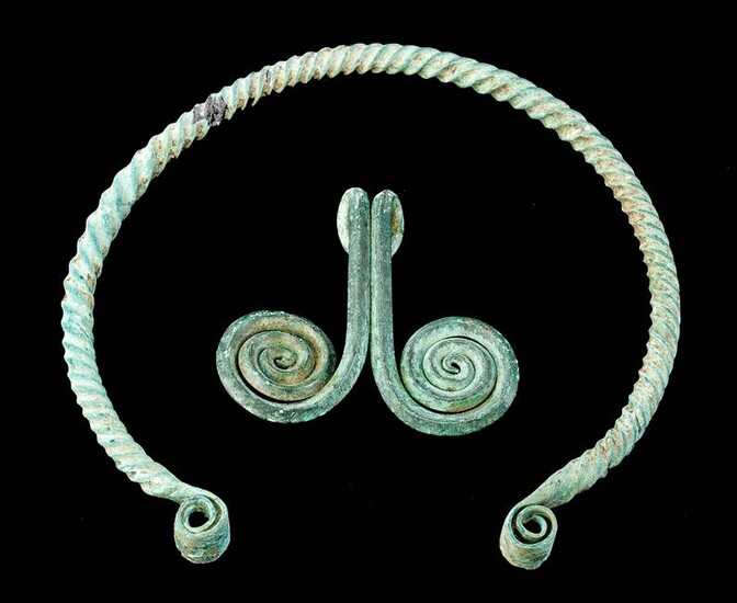 Ancient Scythian Bronze Armband + Buckle
