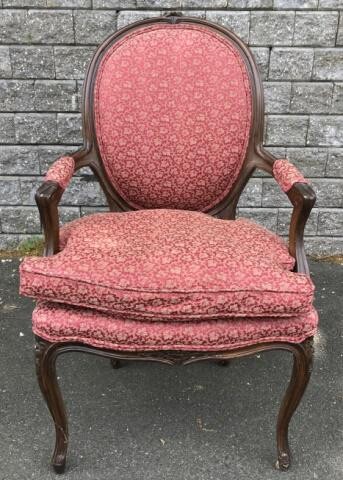 Antique French Walnut Louis XV BergËre Arm Chair