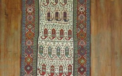 Antique Ivory Kazak Rug