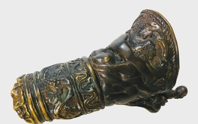 Antique Roman-Style Bronze Vessel Spout