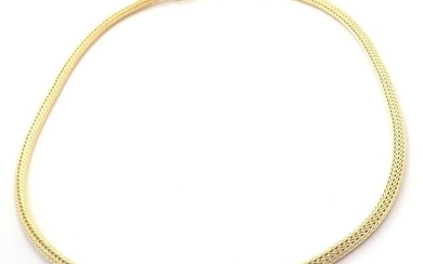 Authentic! Vintage Tiffany & Co 18k Yellow Gold Foxtail Link Chain Necklace