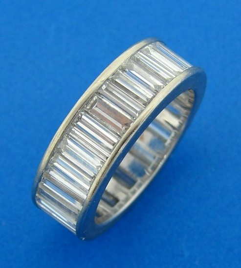 Baguette Cut Diamond White Gold ETERNITY BAND RING