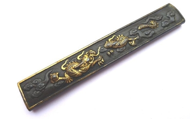 Beautiful gold inlay dragon motif kozuka - Mix materail - Japan - Edo Period (1600-1868)