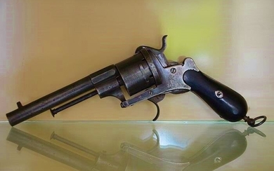 Belgium - 1860 - Revolver avec sa patine d'origine en excellent état - Très bon état, apte au tir - Pinfire (Lefaucheux) - Revolver - 9mm Cal