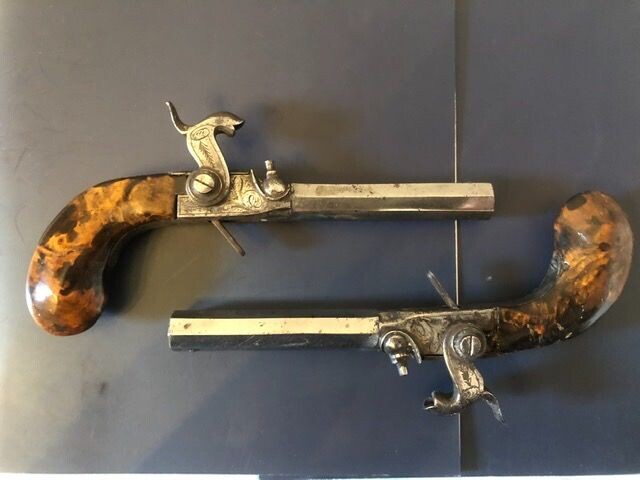 Belgium - 19th Century - Mid to Late - Travail Liégeois - Paire de pistolets de voyage - Percussion - Pistol