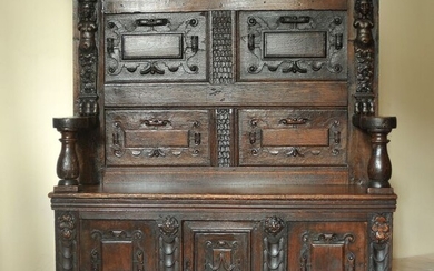 Bench, Settle (1) - Renaissance - Oak - 16th century