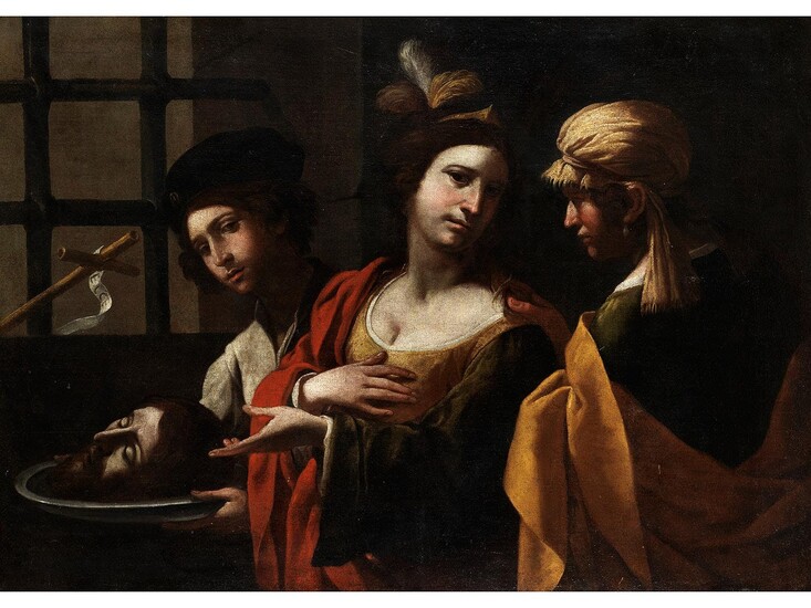Benedetto Gennari il Giovane, 1633 Cento – 1715 Bologna, zug., SALOME WEIST AUF DAS HAUPT DES JOHANNES