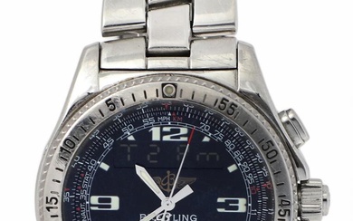 Breitling A wristwatch of steel. Model B-1, ref. A68362. Quartz chronograph movement,...