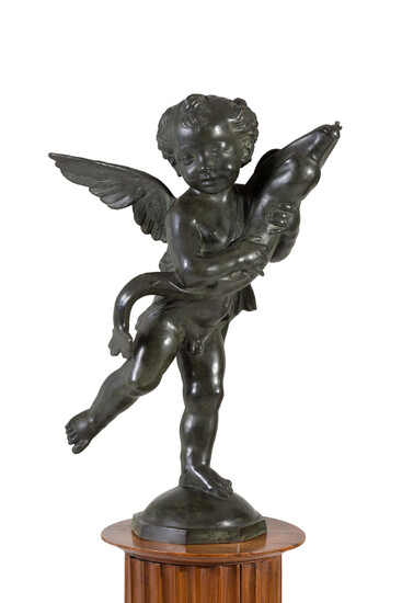 Bronze fountain sculpture 'PUTTO'. Early 20th c