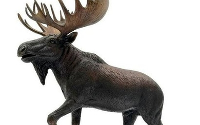 Bronze sculpture of a moose