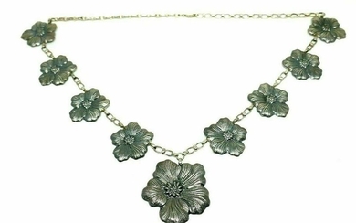 Buccellati Vintage Sterling Silver Flower Necklace