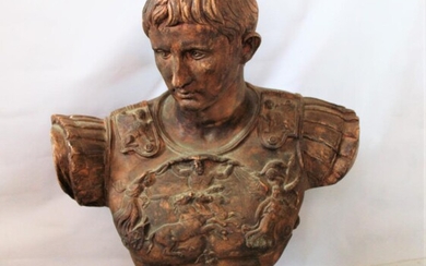 Busto di Cesare in terracotta