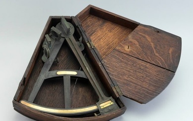 CASED SEXTANT 19th Century Case height 4". Length 13.5". Width 12.5".