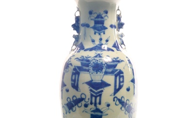 CHINE. Grand vase balustre en porcelaine... - Lot 73 - Le Floc'h