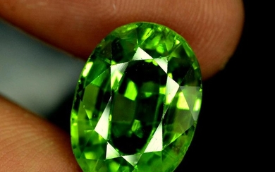 Certified 9.695 cts Top Grade Natural Olivine Green