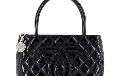 Chanel Medallion Tote Quilted Patent