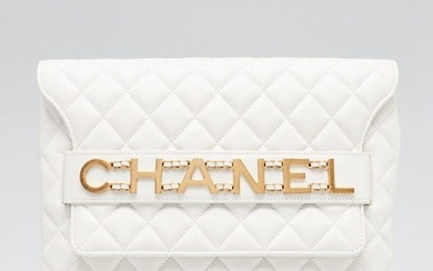 Chanel White Quilted Calfskin Leather
