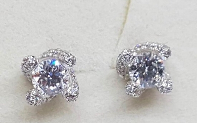 Chimento - 18 kt. White gold - Earrings - 0.74 ct Diamond - Diamonds