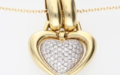Chimento "No Reserve Price" - 18 kt. White gold, Yellow gold - Necklace with pendant - 3.60 ct Diamond