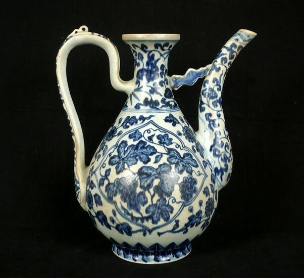 Chinese Blue and White Decorated Ewer