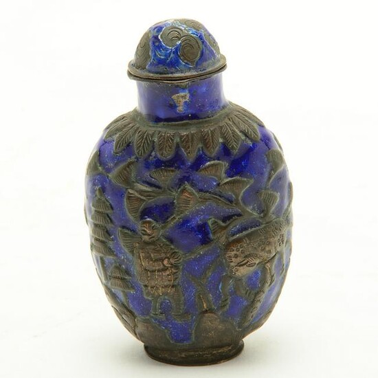 Chinese Copper and Enamel Snuff Bottle.
