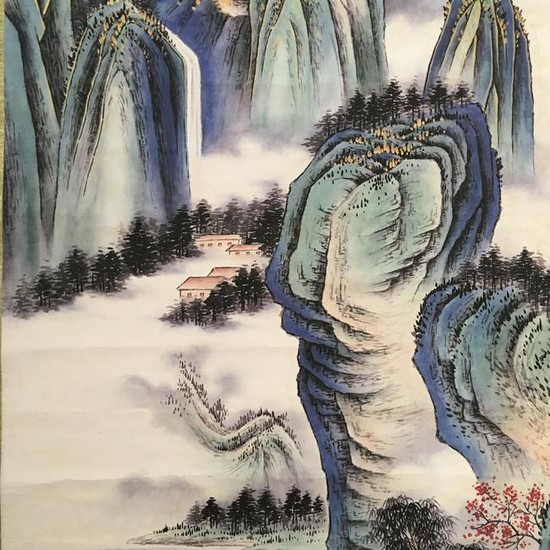 Chinese Hanging Scroll of 'Mountain' Painting