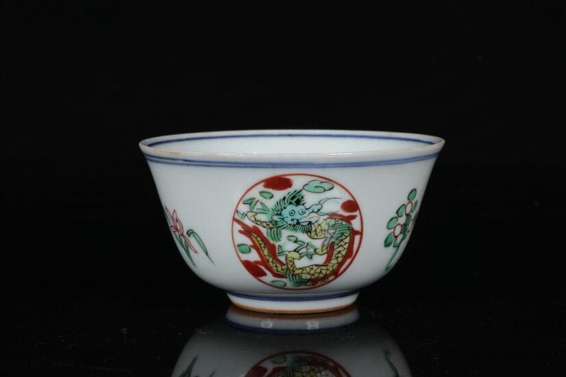 Chinese Wucai Porcelain Bowl,Mark