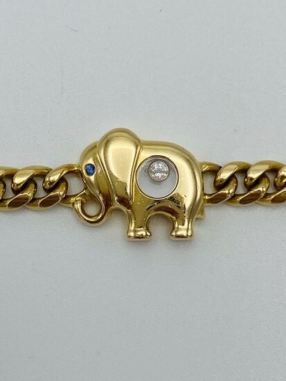 Chopard - 18 kt. Yellow gold - Bracelet - 0.05 ct Diamond - Sapphire