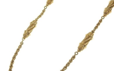 Christian Dior Long Necklace Gold Women's