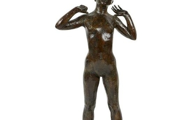 Coquillay Bronze Sculpture Yawning Nude