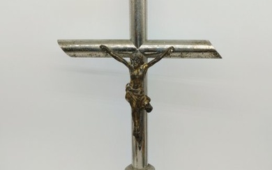 Crucifix - Ormolu, Silverplate - 1910-1920
