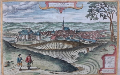 Czech Republic, Polná; G. Braun & F. Hogenberg - Polna vulgo Polm (...) - 1618