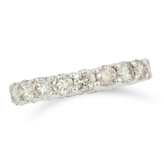 DIAMOND ETERNITY RING set with 2.84 carats of round cut