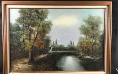 Dickens Landscape with Figures Oil Painting