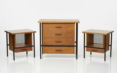 Donald Knorr Dresser and Nightstands (3)