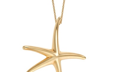 ELSA PERETTI FOR TIFFANY & CO., A STARFISH PENDANT NECKLACE the pendant designed as a starfish, s...