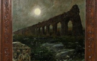 ENRIQUE SERRA Y AUQUE (1859 / 1918) "Twilight in the