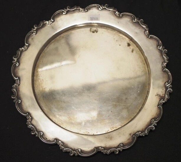 Early Austro-Hungarian silver salver circular salver, with decorated border,...