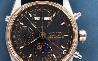 Eberhard & Co. Navy Master Triple Date Moonphase Chronograph Gold Bezel - 32012 - Men - 1990-1999
