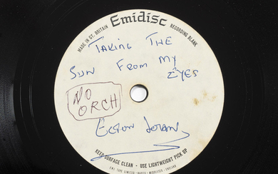 Elton John: An acetate recording of Taking The Sun From My Eyes