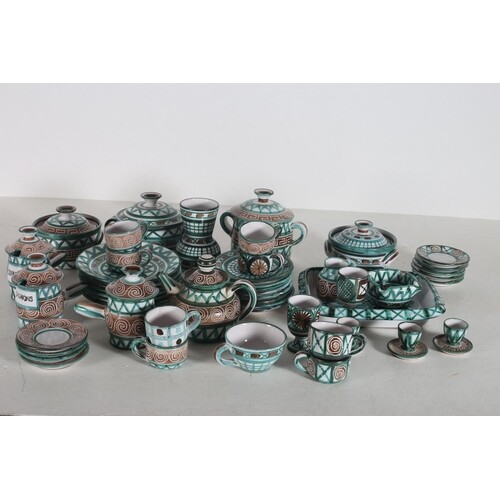 FIFTY ONE PIECES OF VALLAURIS ROBERT PICAULT GLAZED POTTERY