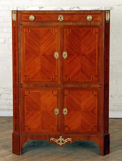 FRENCH REGENCY STYLE MARBLE TOP CABINET C.1920