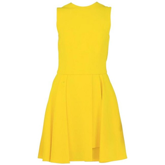 F/W 2015 Look #10 Versace Yellow Sleeveless Dress with