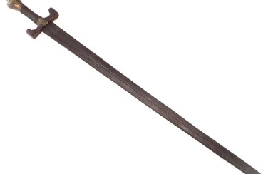 Fascinating 19th C. Islamic Arabic Arab KATARA Sword Mounted with an English or Italian 12th-13th C.