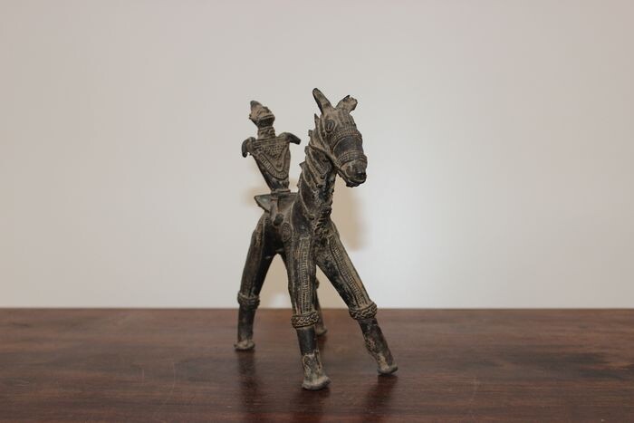 Figurine(s) (1) - Bronze - Equestrian Horse - Bastar Bronze - India - 19th century