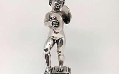 Figurine(s), Rare Putto Sculpture - .800 silver - Mario Buccellati - Italy - Mid 20th century