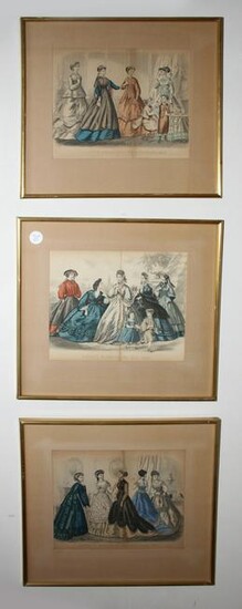 Framed 19th Century Fashion Prints
