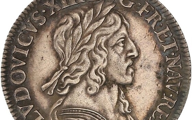 France. Louis XIII (1610-1643). 1/4 Écu 1643-A, Paris