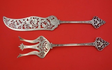 French Sterling by Various Makers Sterling Silver Fish Serving Set 11 5/8"